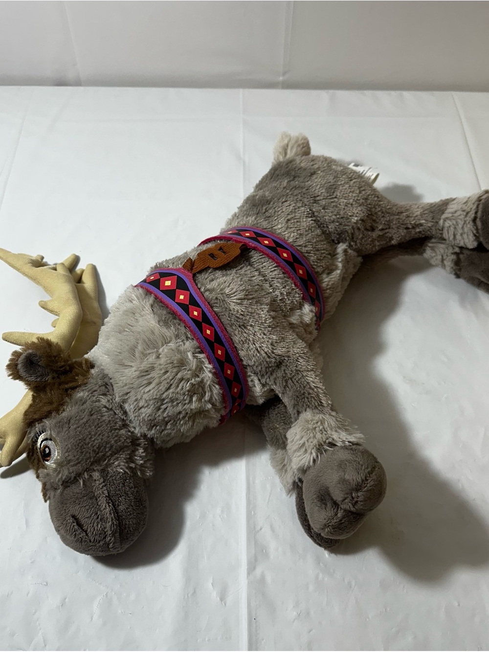 Disney Brown Plush Moose Dog Toy with Pink & Purple Harness - Picture 2 of 5